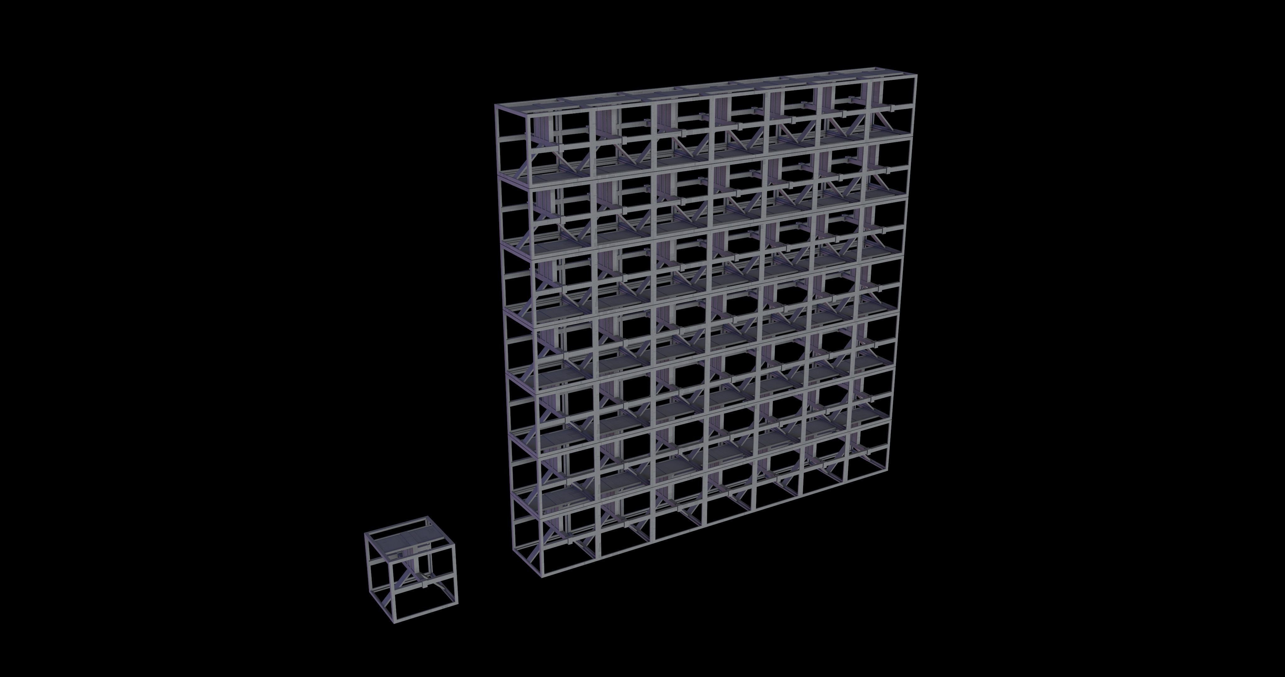 METAL STRIP Kitbash Low-poly 3D model_8