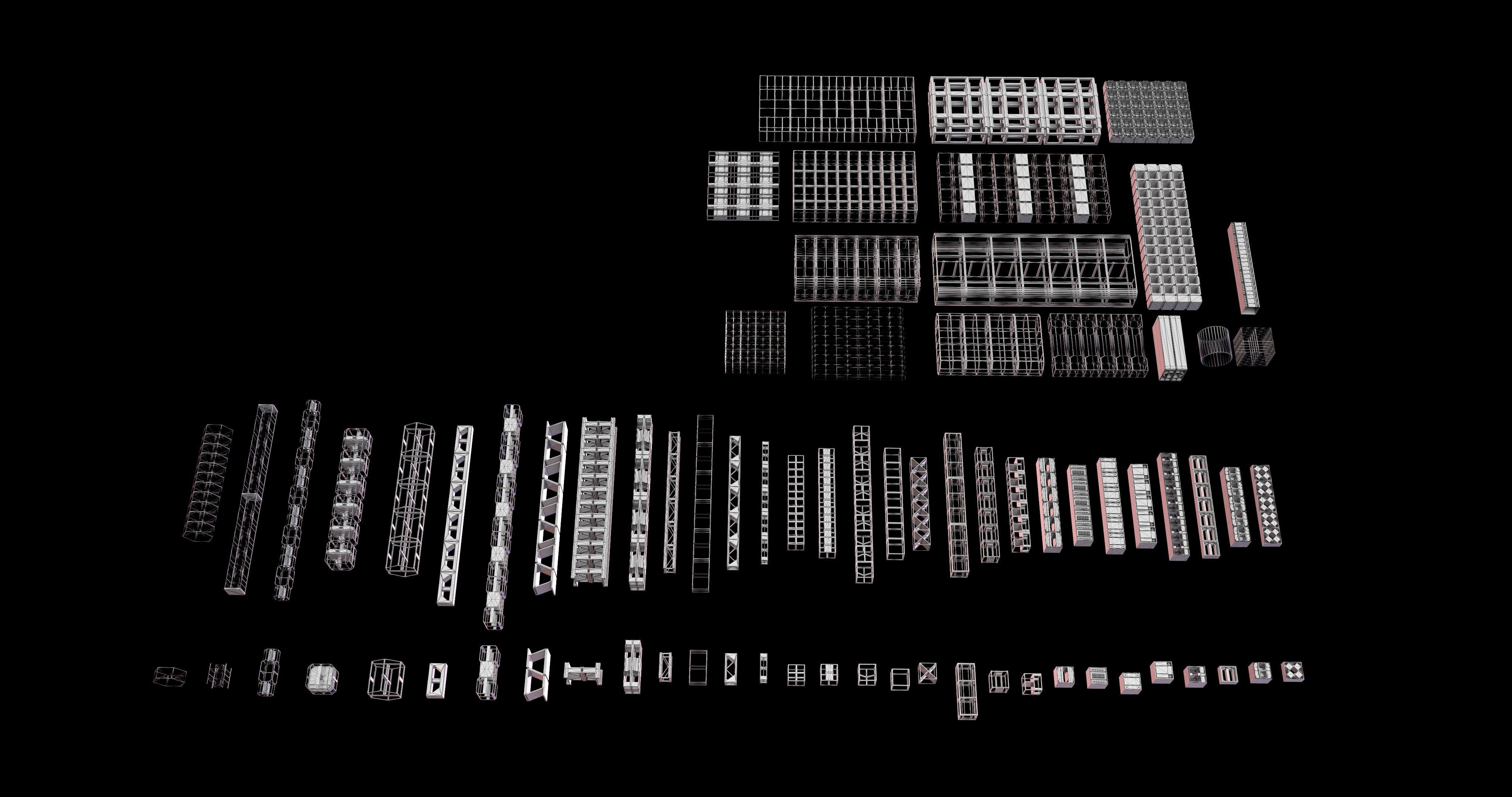 METAL STRIP Kitbash Low-poly 3D model_6