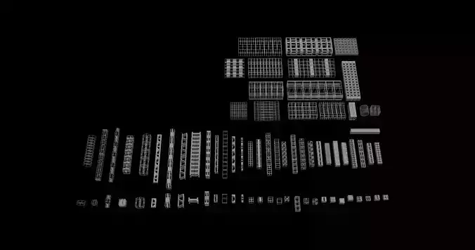 METAL STRIP Kitbash Low-poly 3D model