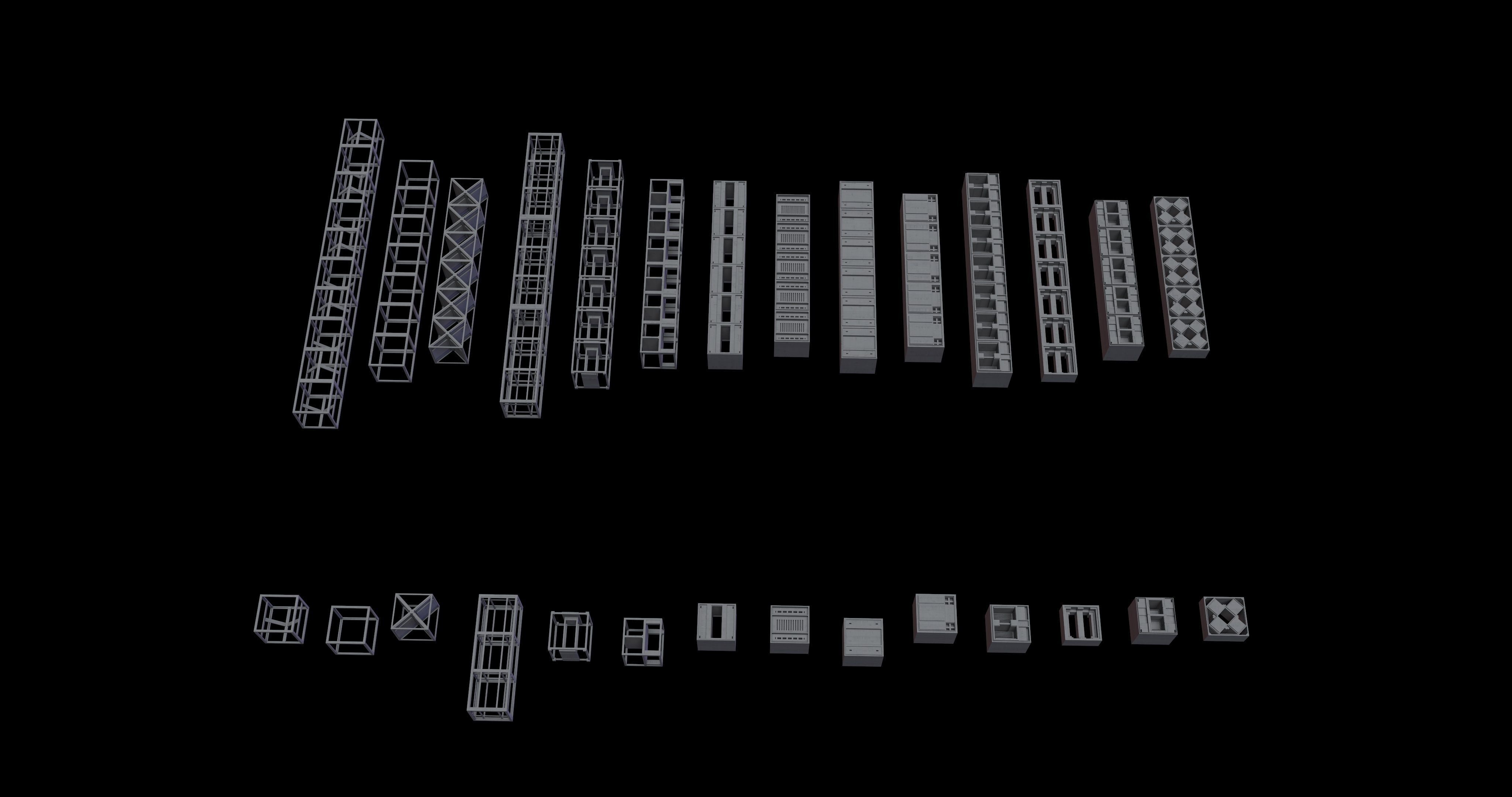 METAL STRIP Kitbash Low-poly 3D model_3