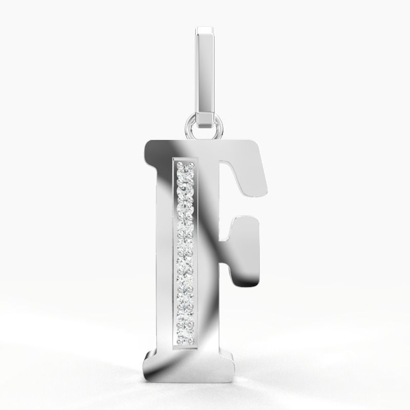 F SCRIPT DIAMOND PENDANT 3D print model_7