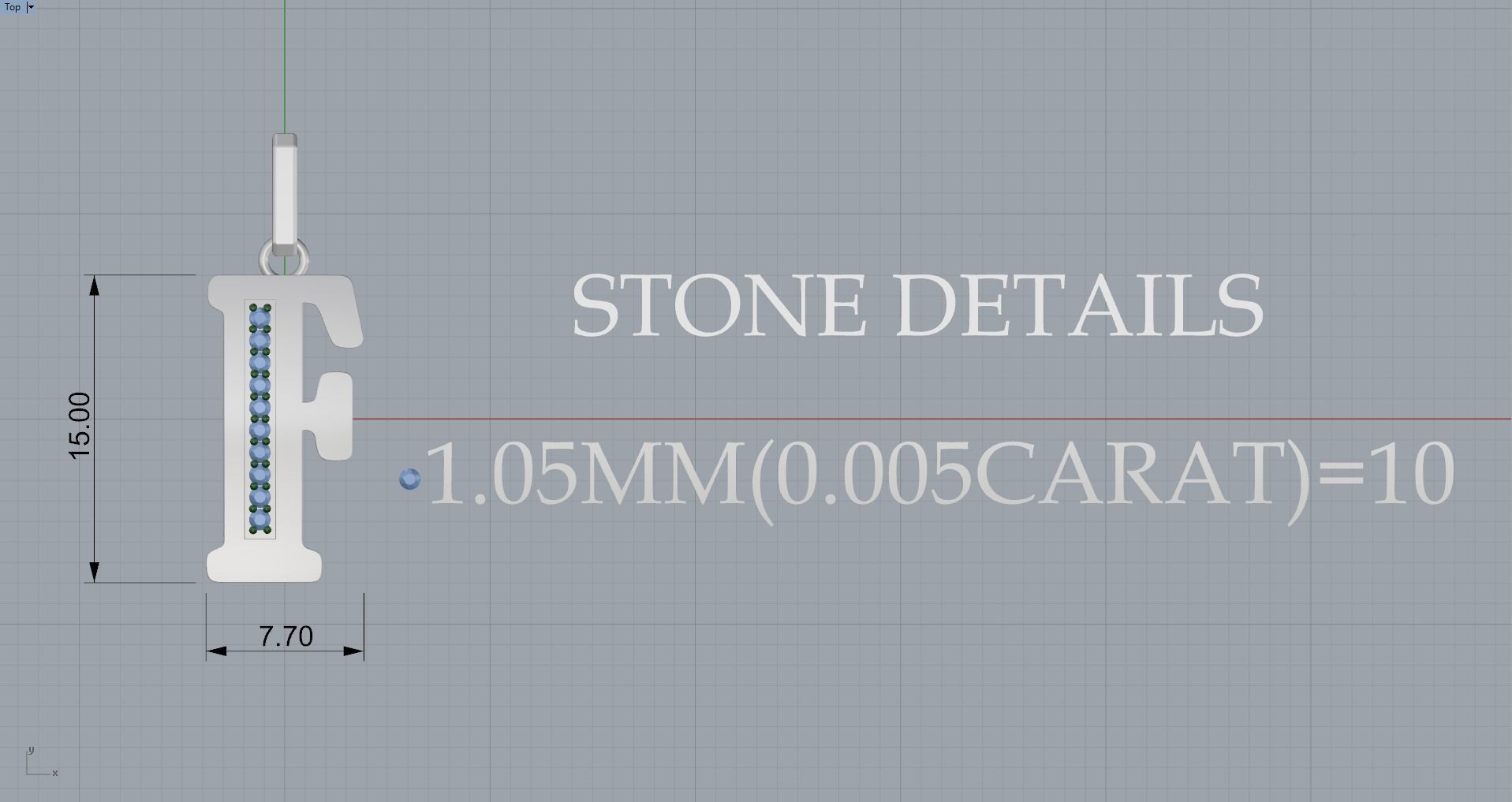 F SCRIPT DIAMOND PENDANT 3D print model_5