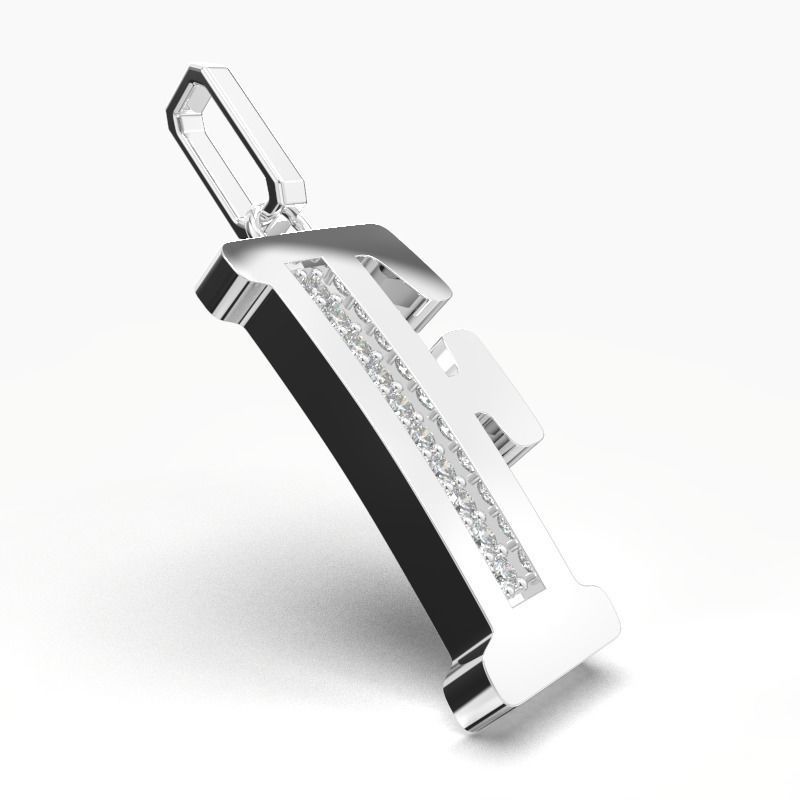 F SCRIPT DIAMOND PENDANT 3D print model_10