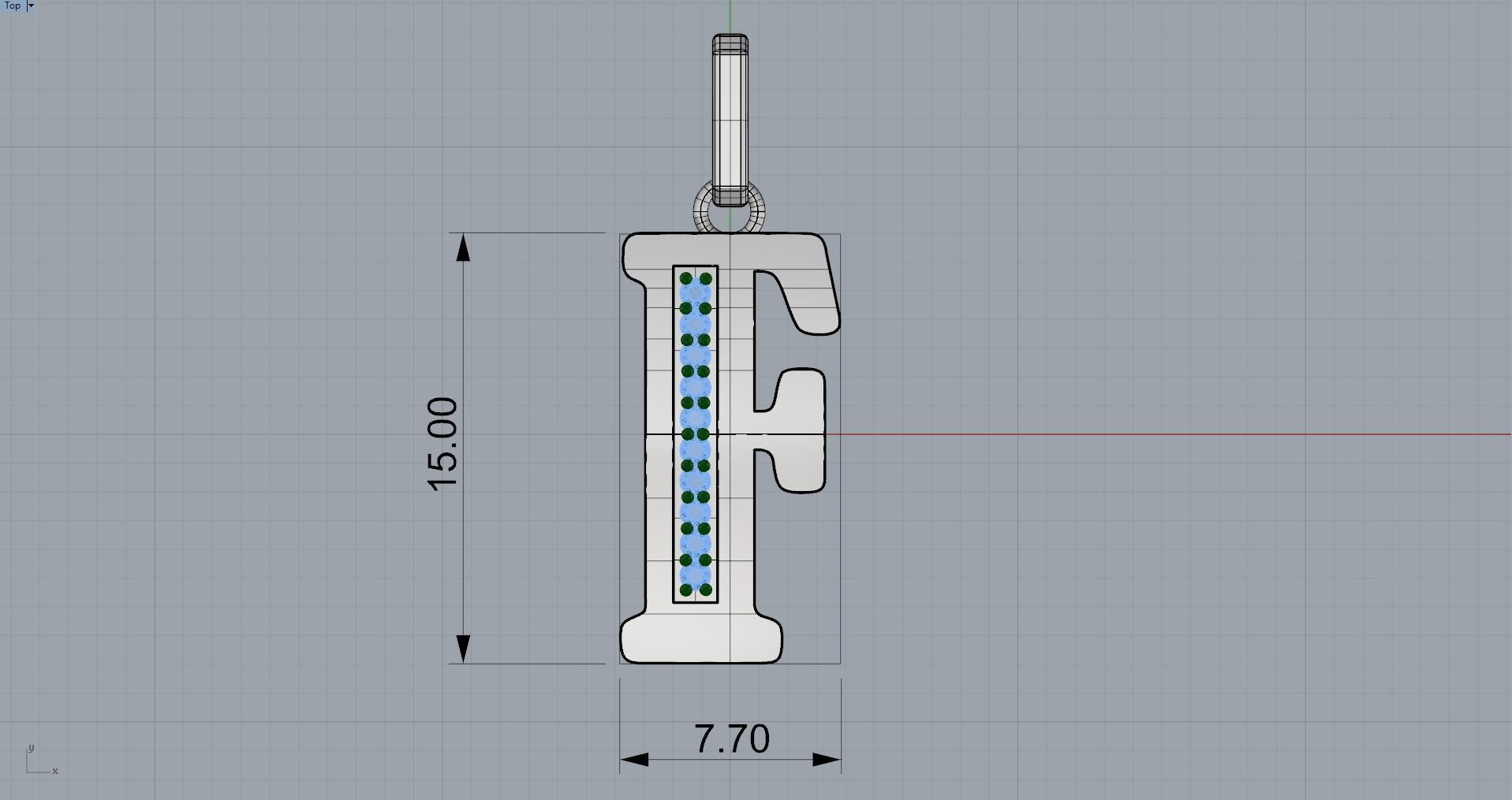 F SCRIPT DIAMOND PENDANT 3D print model_6