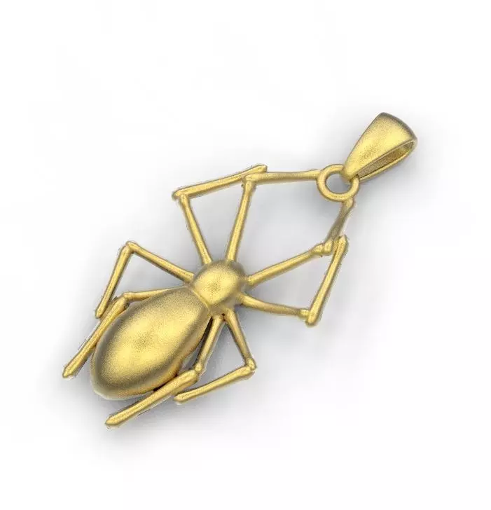 spider gold pendant 3D print model