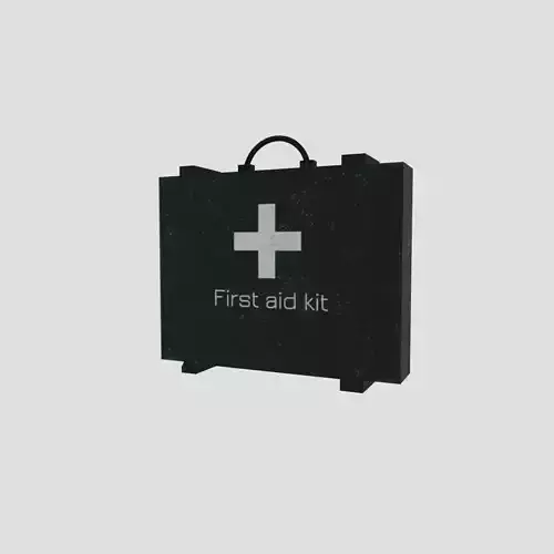 First aid kit Low-poly 3D model First aid kit Low-poly 3D model