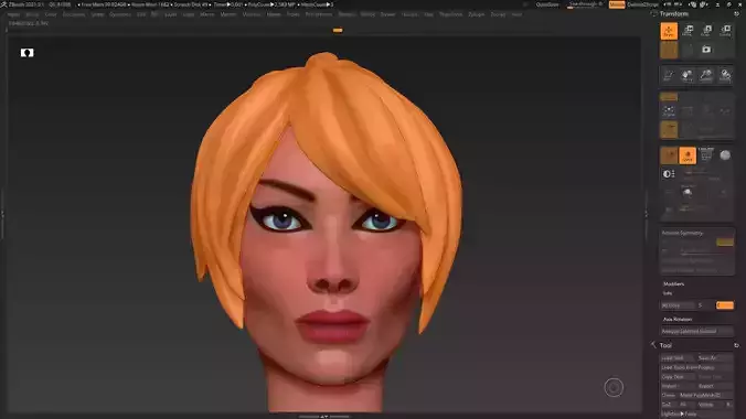 female head real cartoon character 05