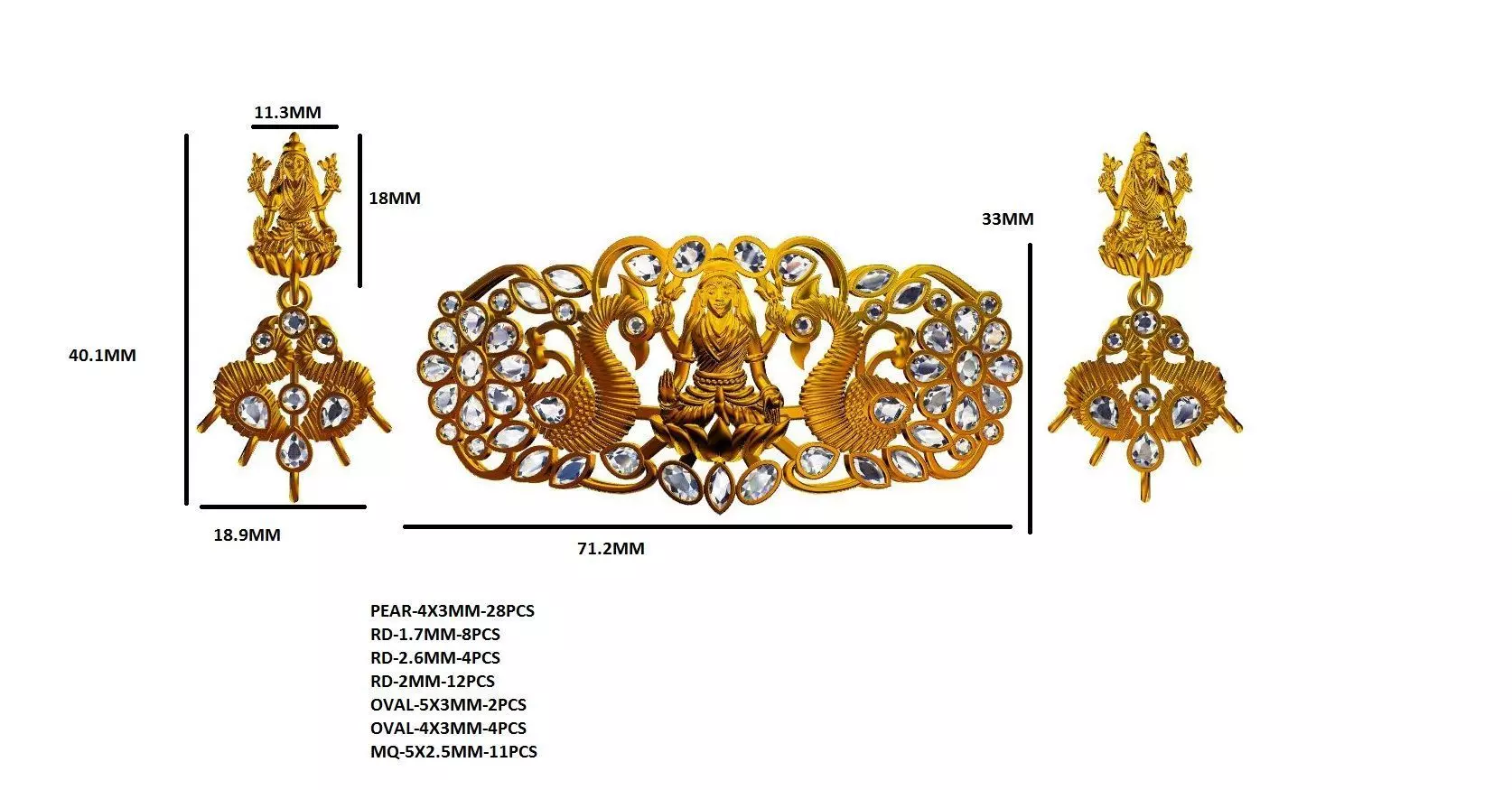 laxmi  chik set 3D model_0