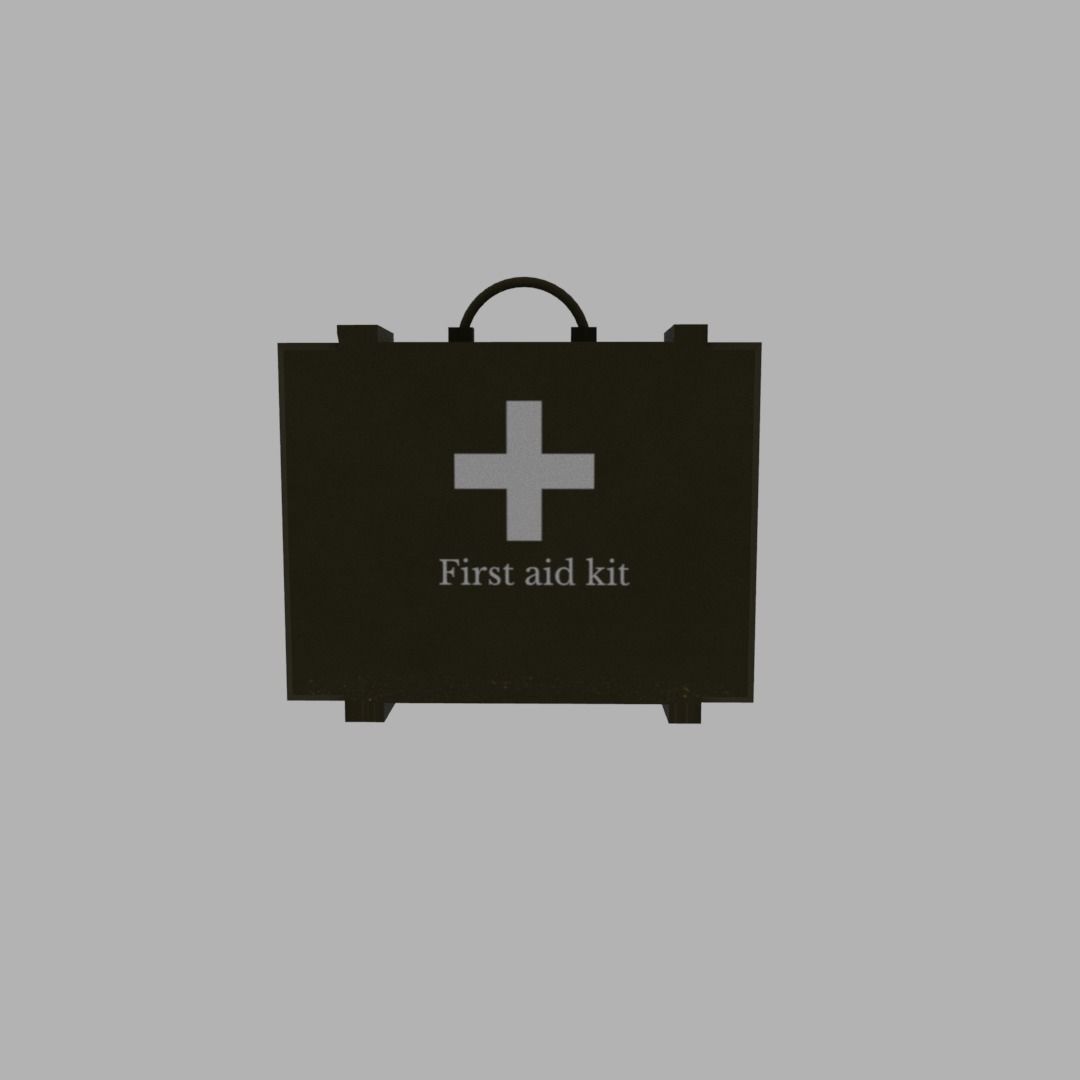 First aid kit Low-poly 3D model_6