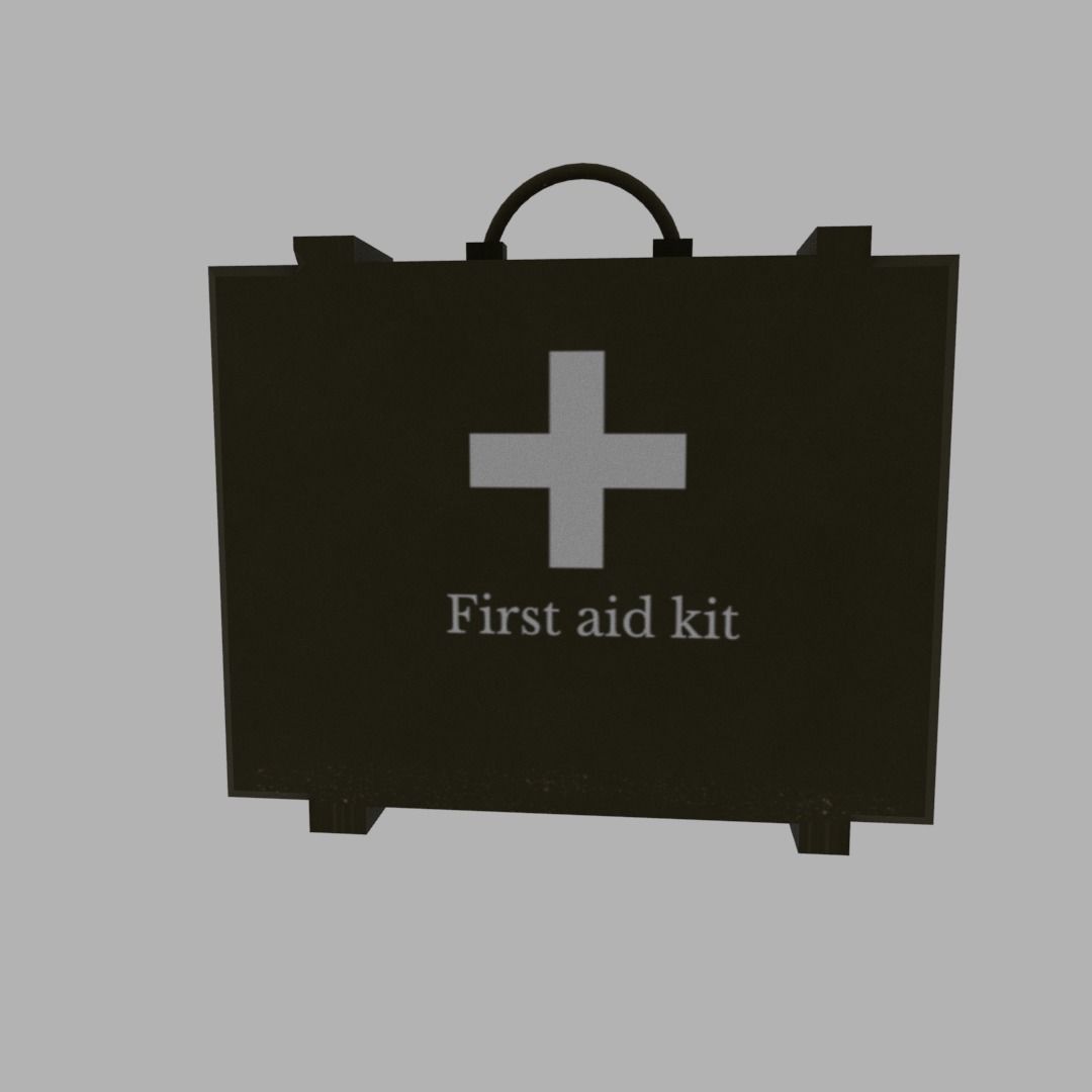 First aid kit Low-poly 3D model_5