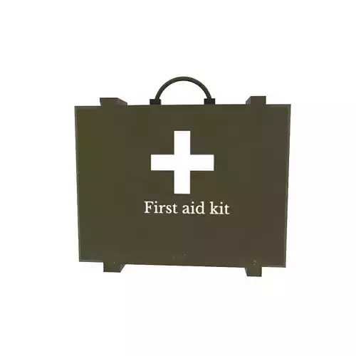 First aid kit Low-poly 3D model First aid kit Low-poly 3D model
