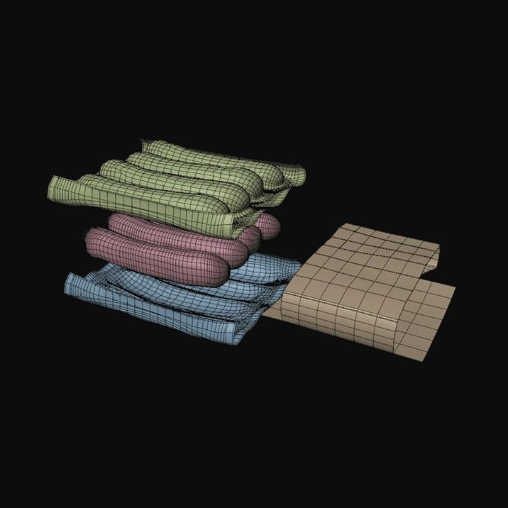 Sausage aidells 3D model_7