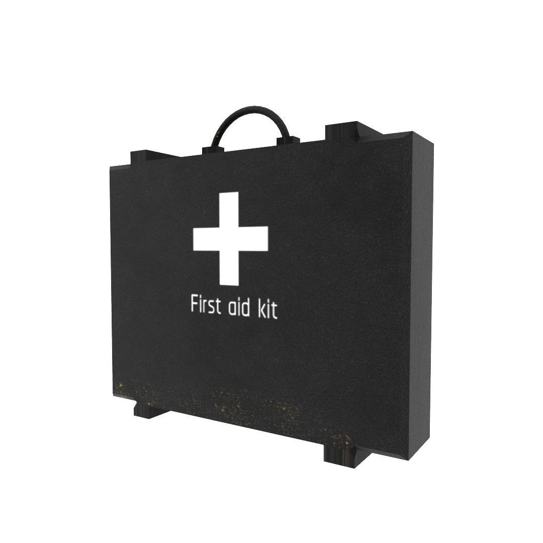 First aid kit Low-poly 3D model_3