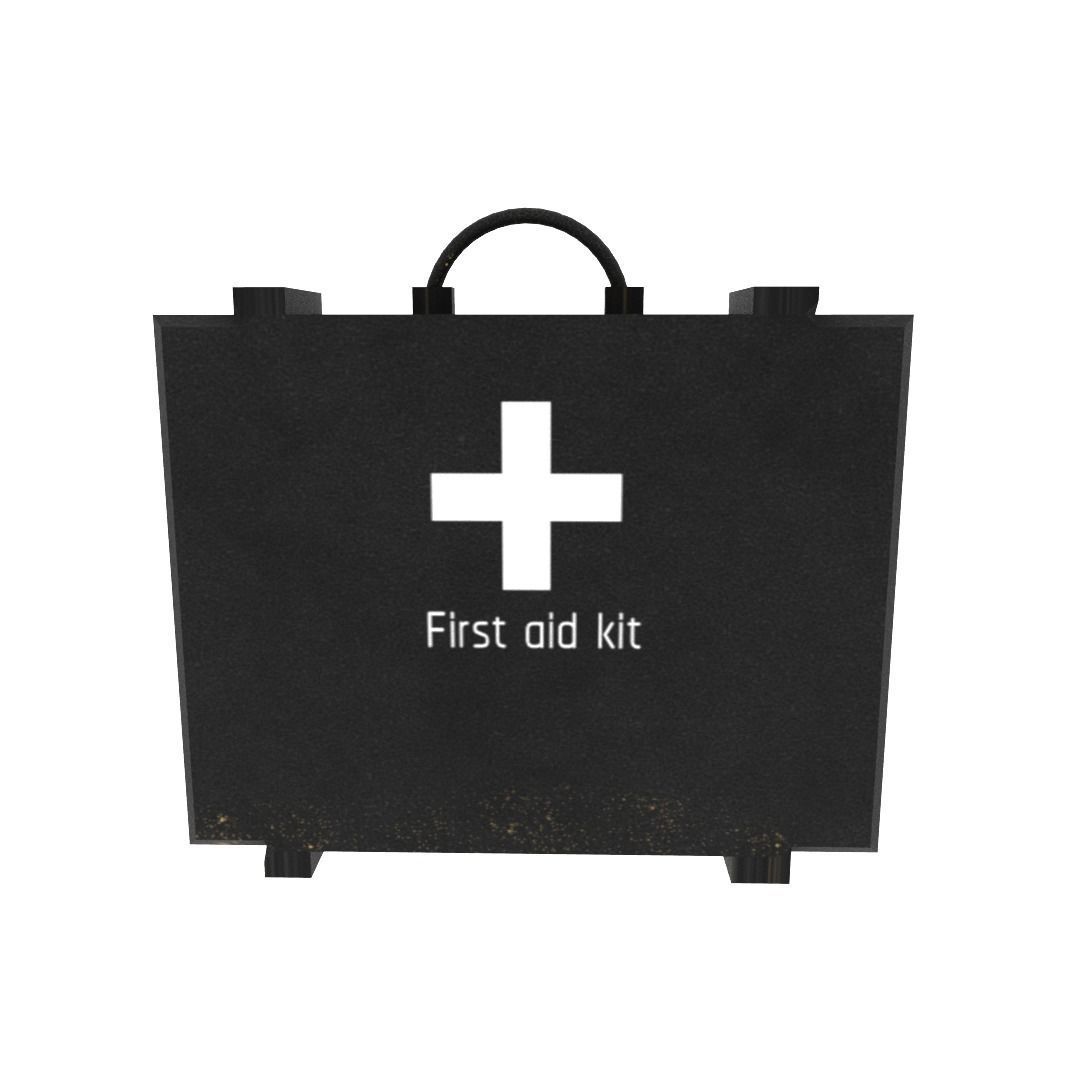First aid kit Low-poly 3D model_2