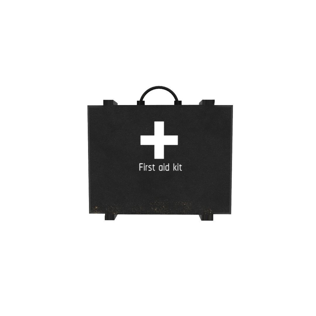 First aid kit Low-poly 3D model_6
