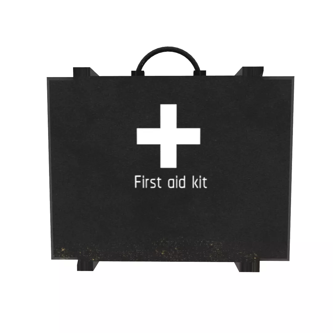 First aid kit Low-poly 3D model_0