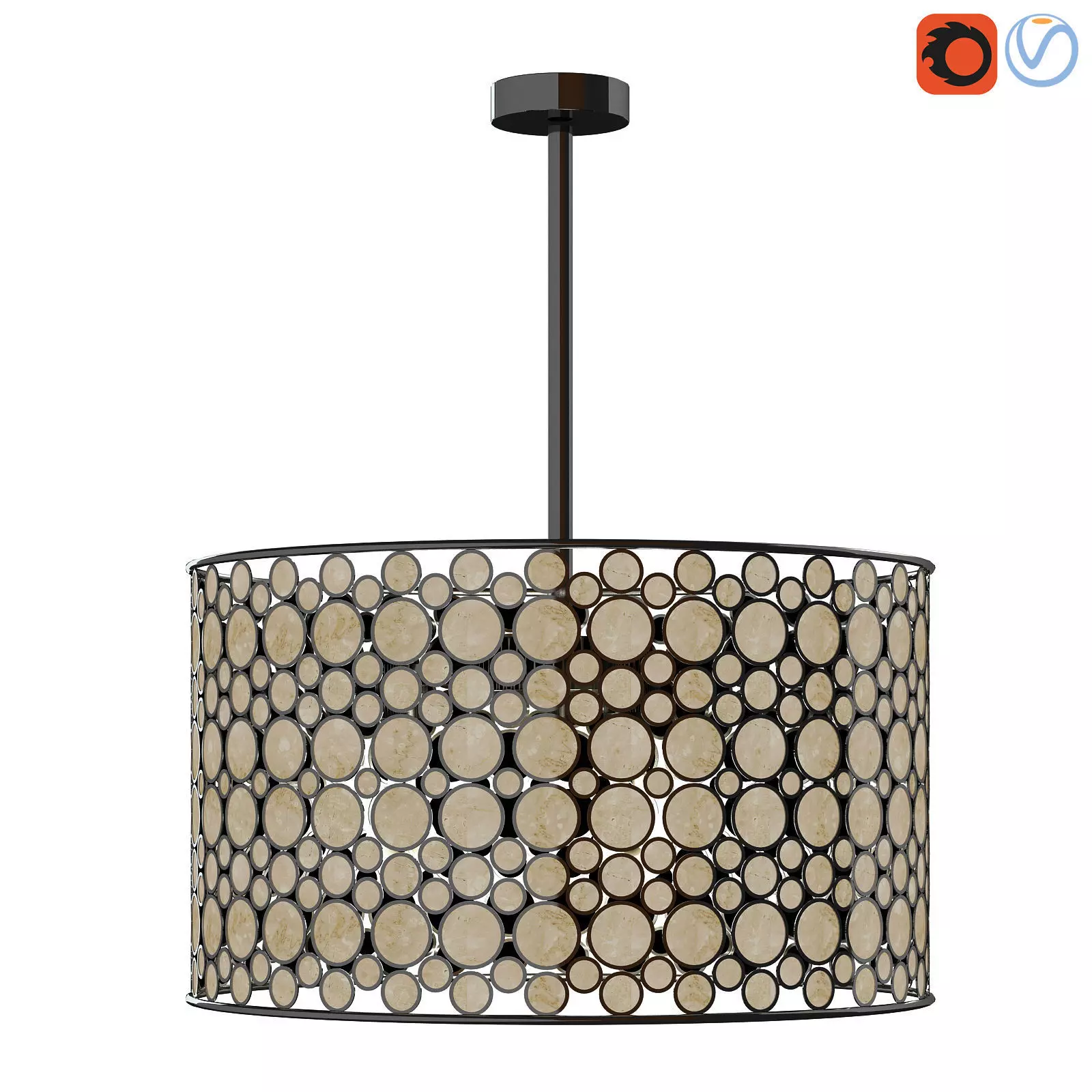 Pottery barn Marina Drum Pendant 3D model