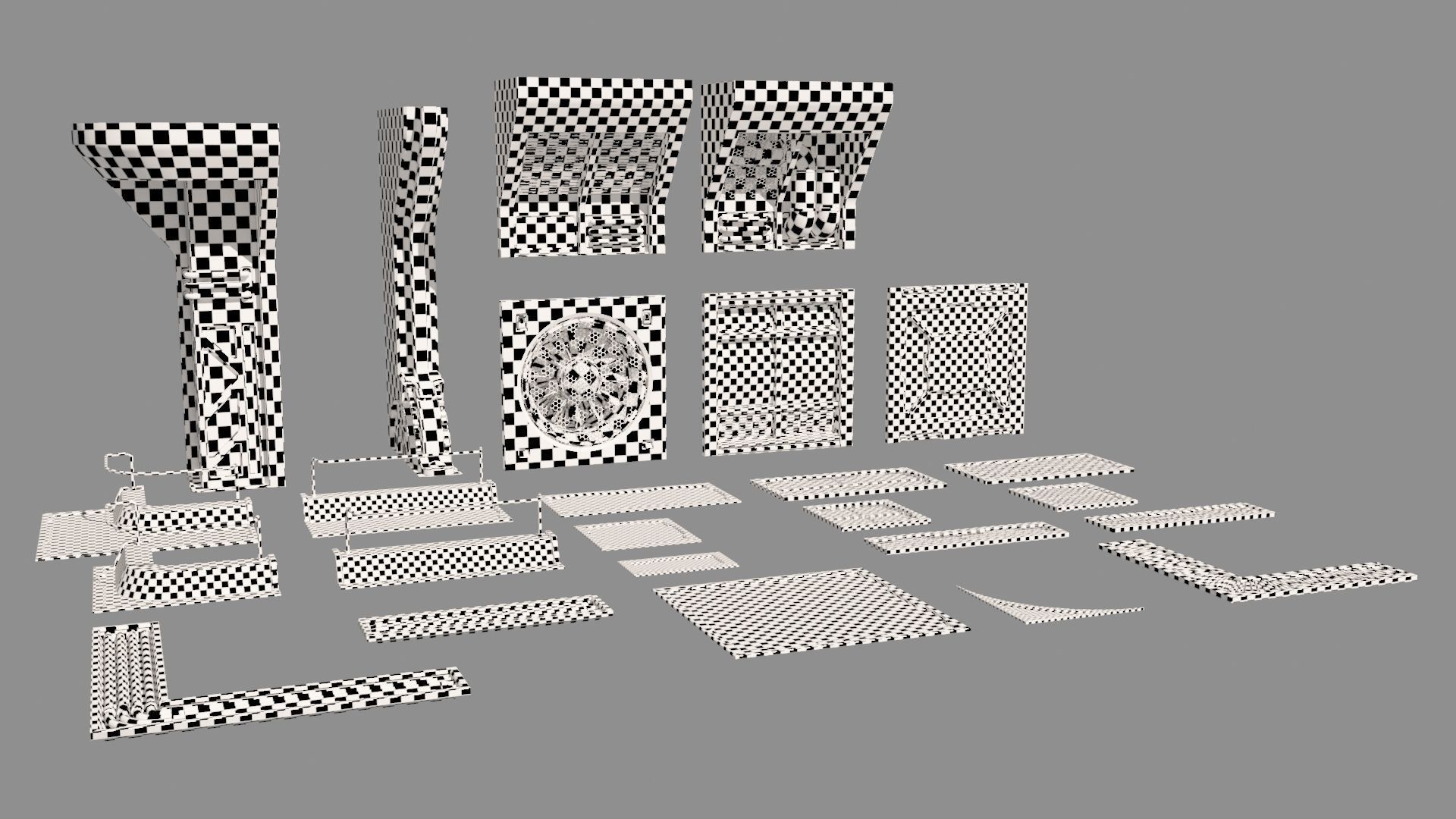 Modular Sci-Fi panels vol 01 Low-poly 3D model_31