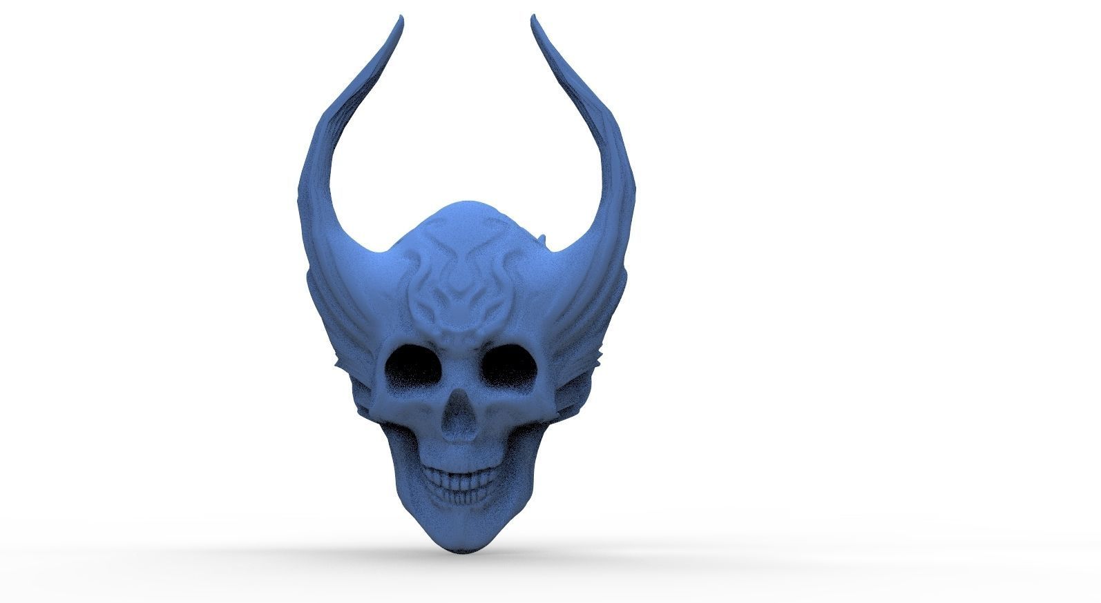 Scull Horned Tall 3D model_1