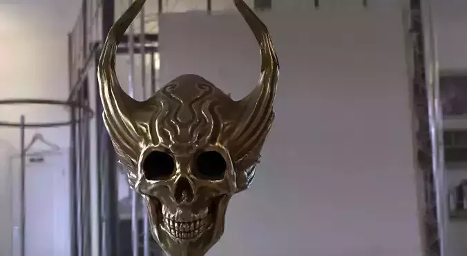 Scull Horned Tall 3D model