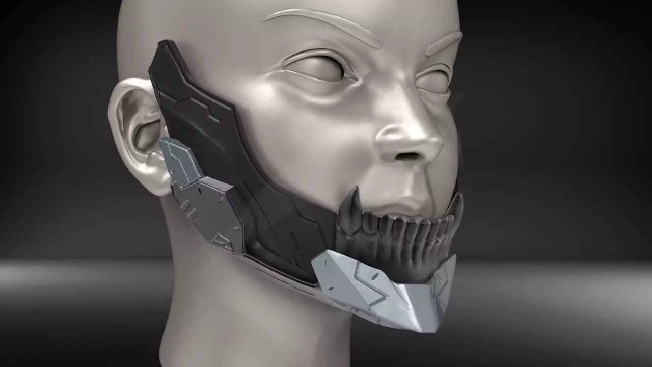 3D Model of Cyborg Jaws V3 3D print model_0