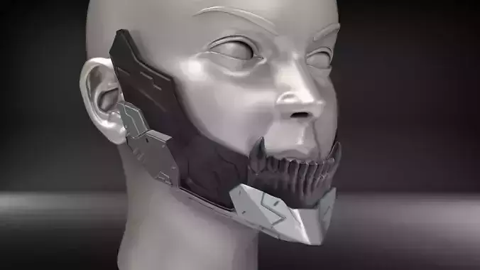 3D Model of Cyborg Jaws V3 3D print model