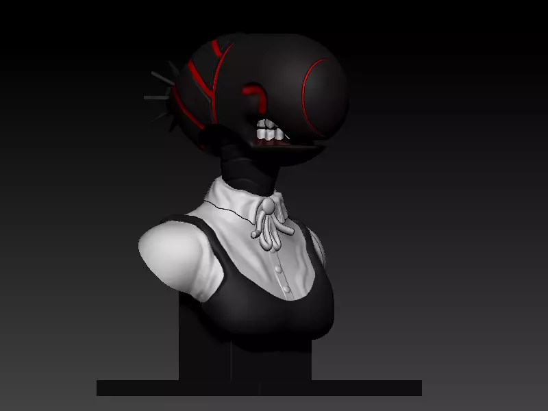 Bust of Reze bomb devil of Chainsaw man 3D print model_0