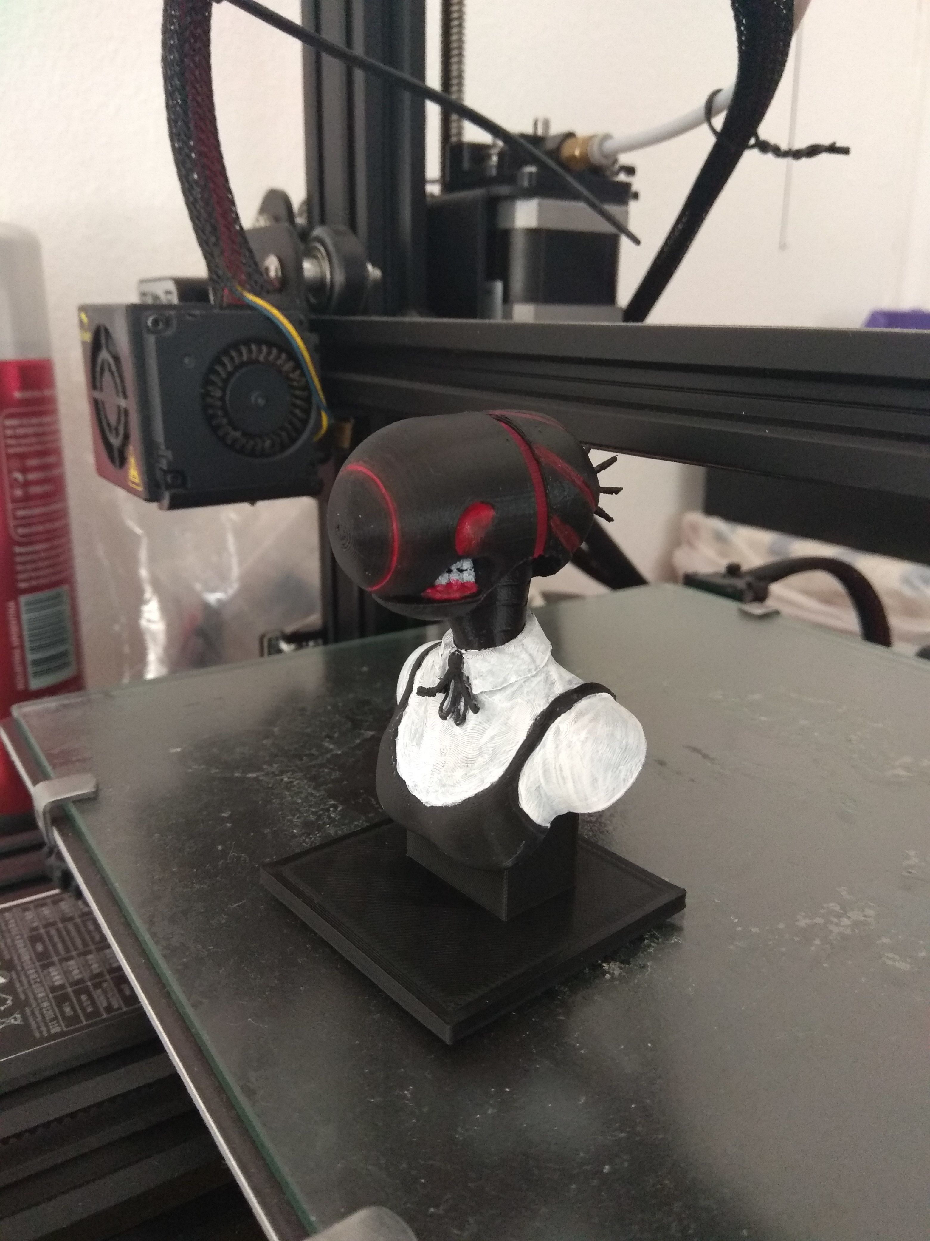 Bust of Reze bomb devil of Chainsaw man 3D print model_3