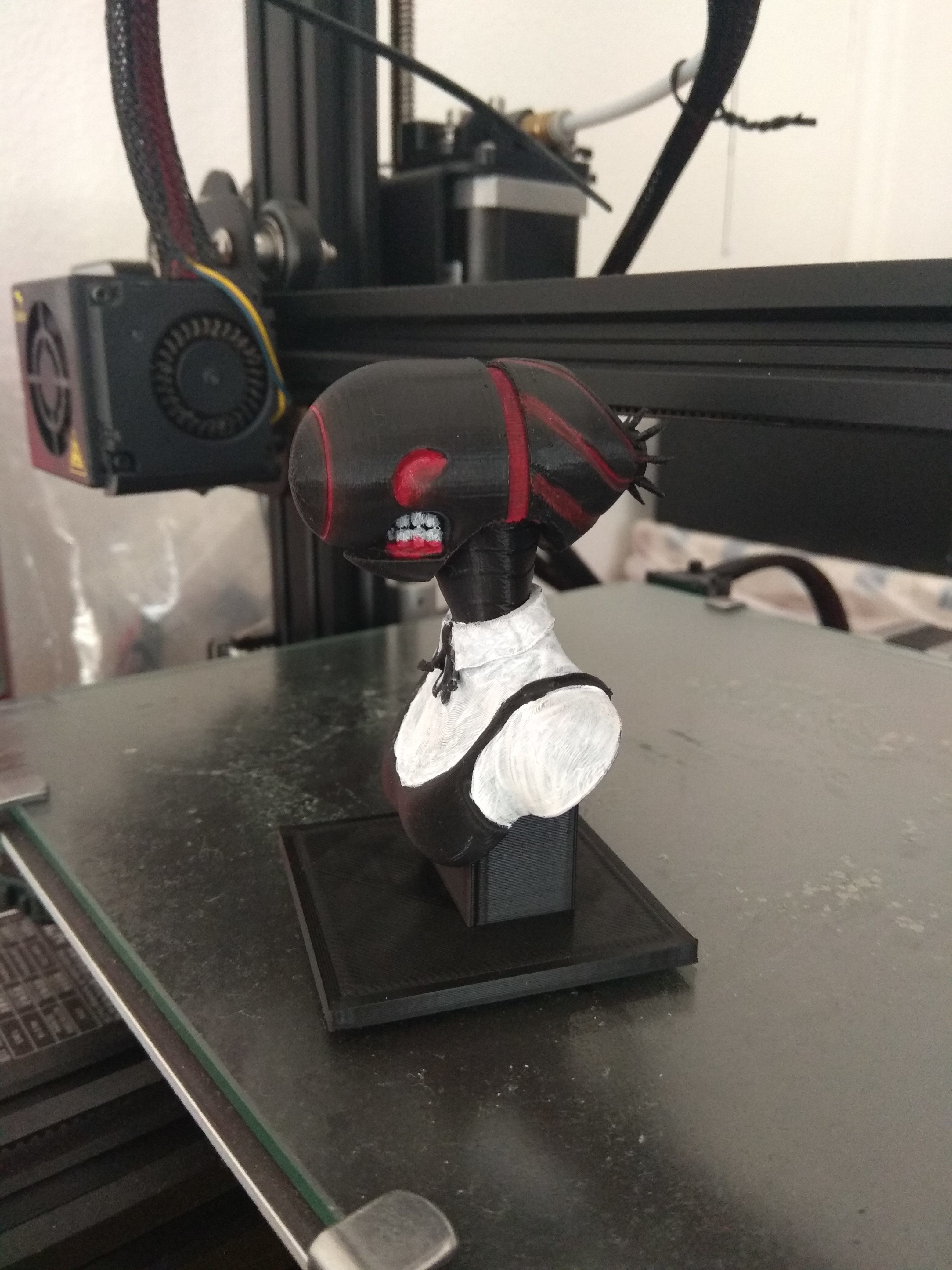 Bust of Reze bomb devil of Chainsaw man 3D print model_4