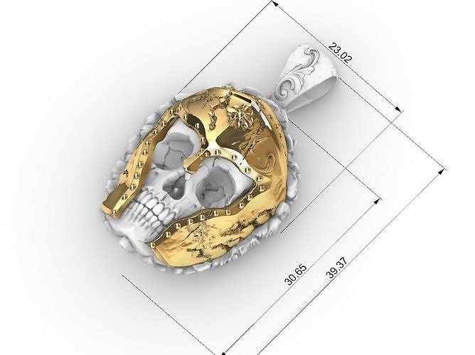 skull pendant 3D print model