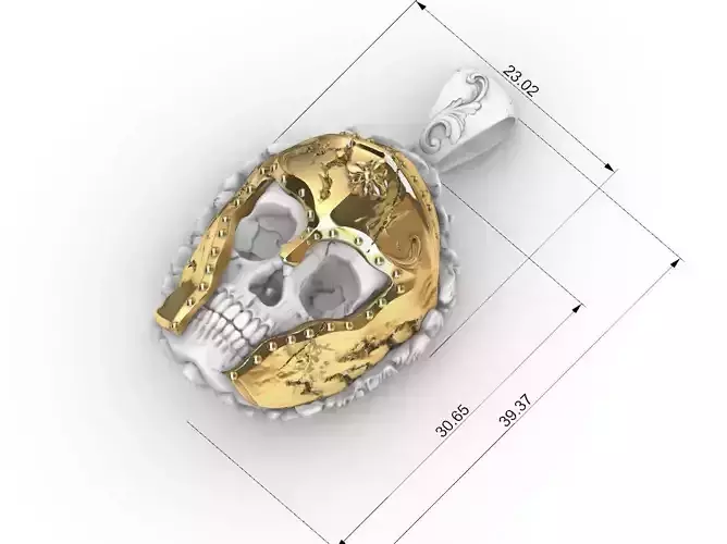skull pendant 3D print model