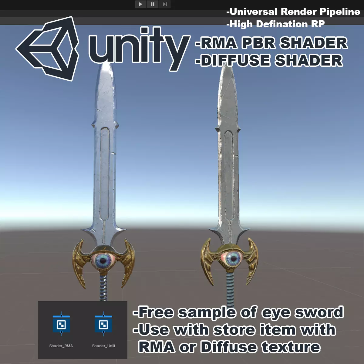 Raven Loh- RMA and Diffuse only shader for Unity Free low-poly 3D model_0