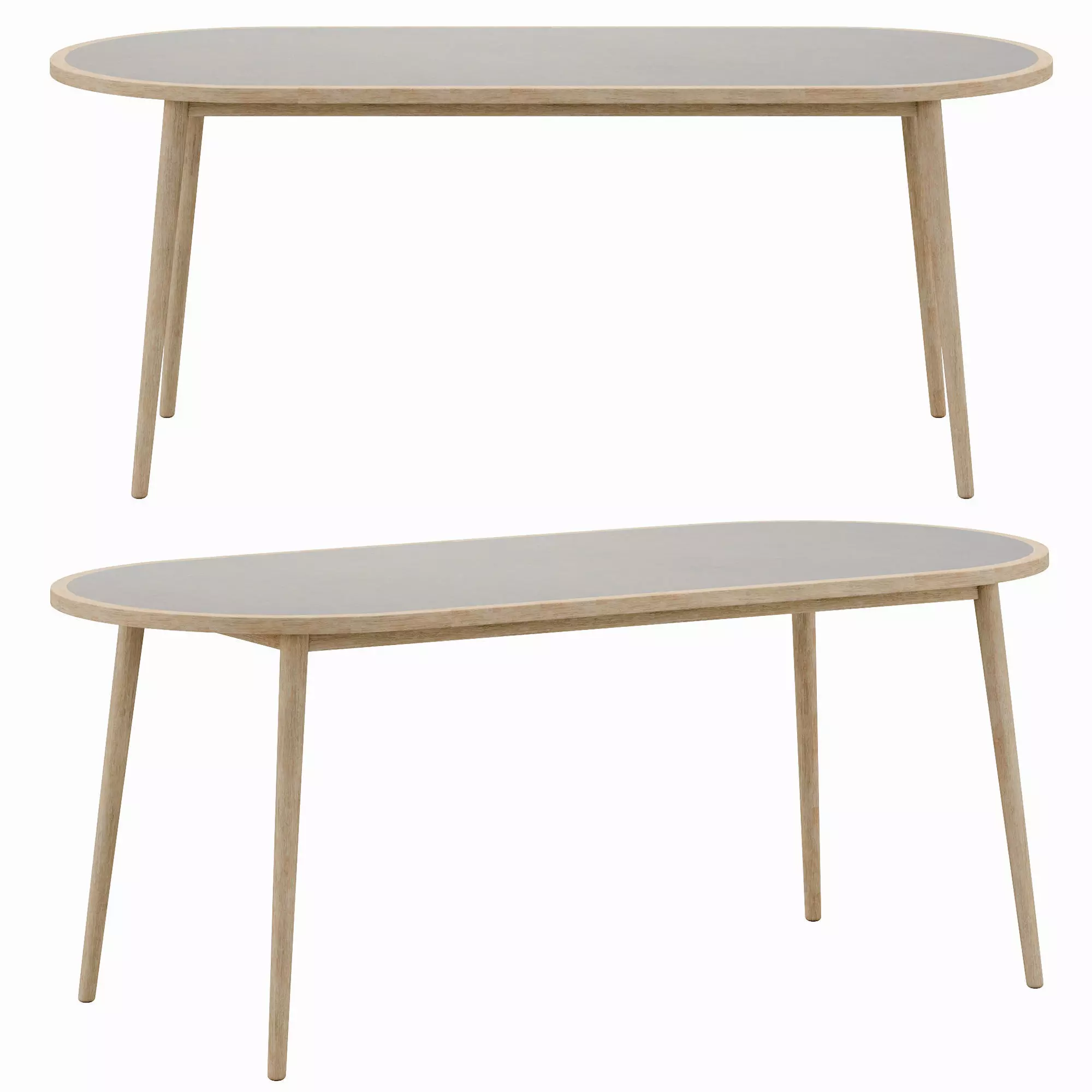 Nina oval table Low-poly 3D model_0