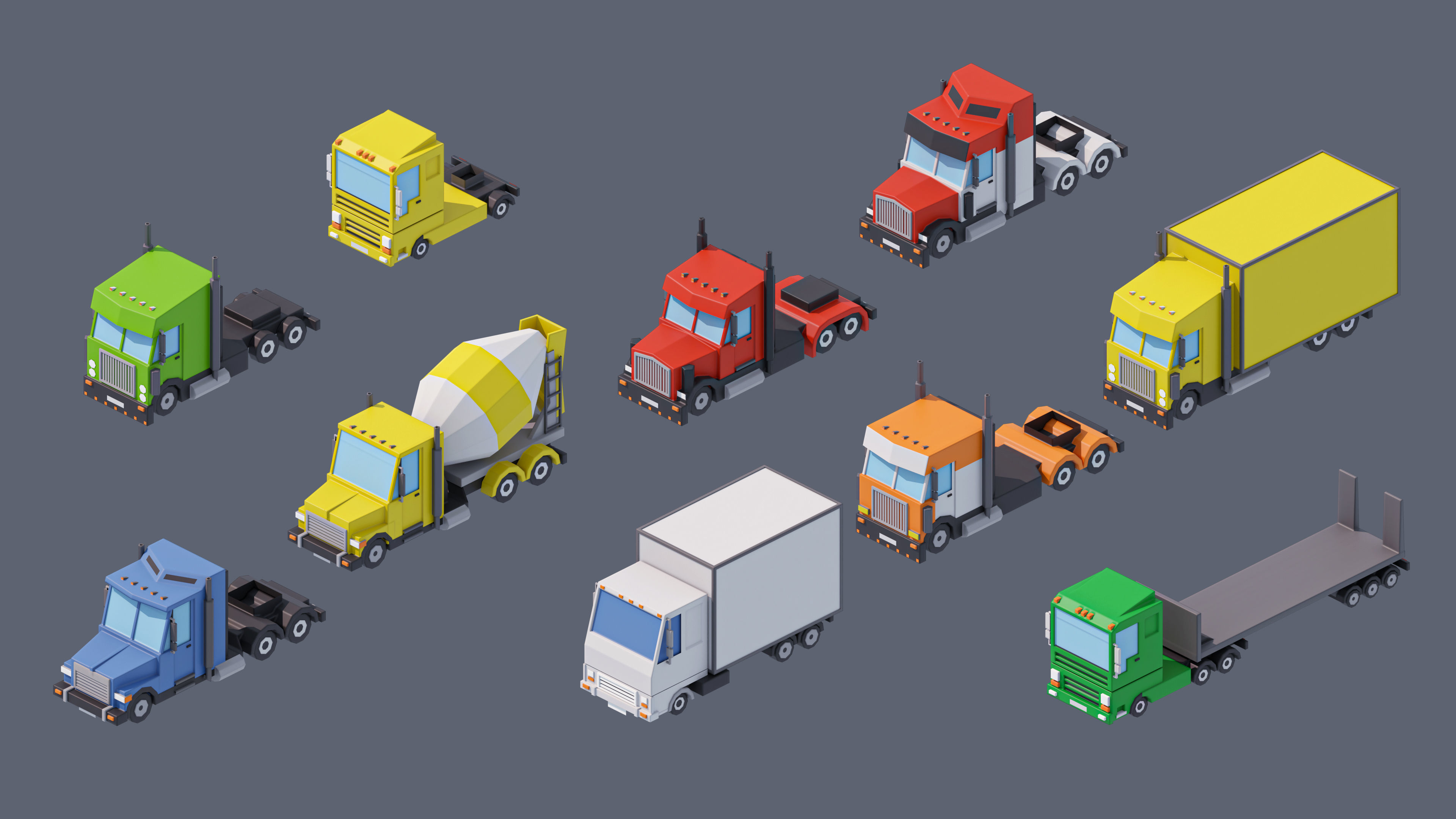 City 4 Low-poly 3D model_57