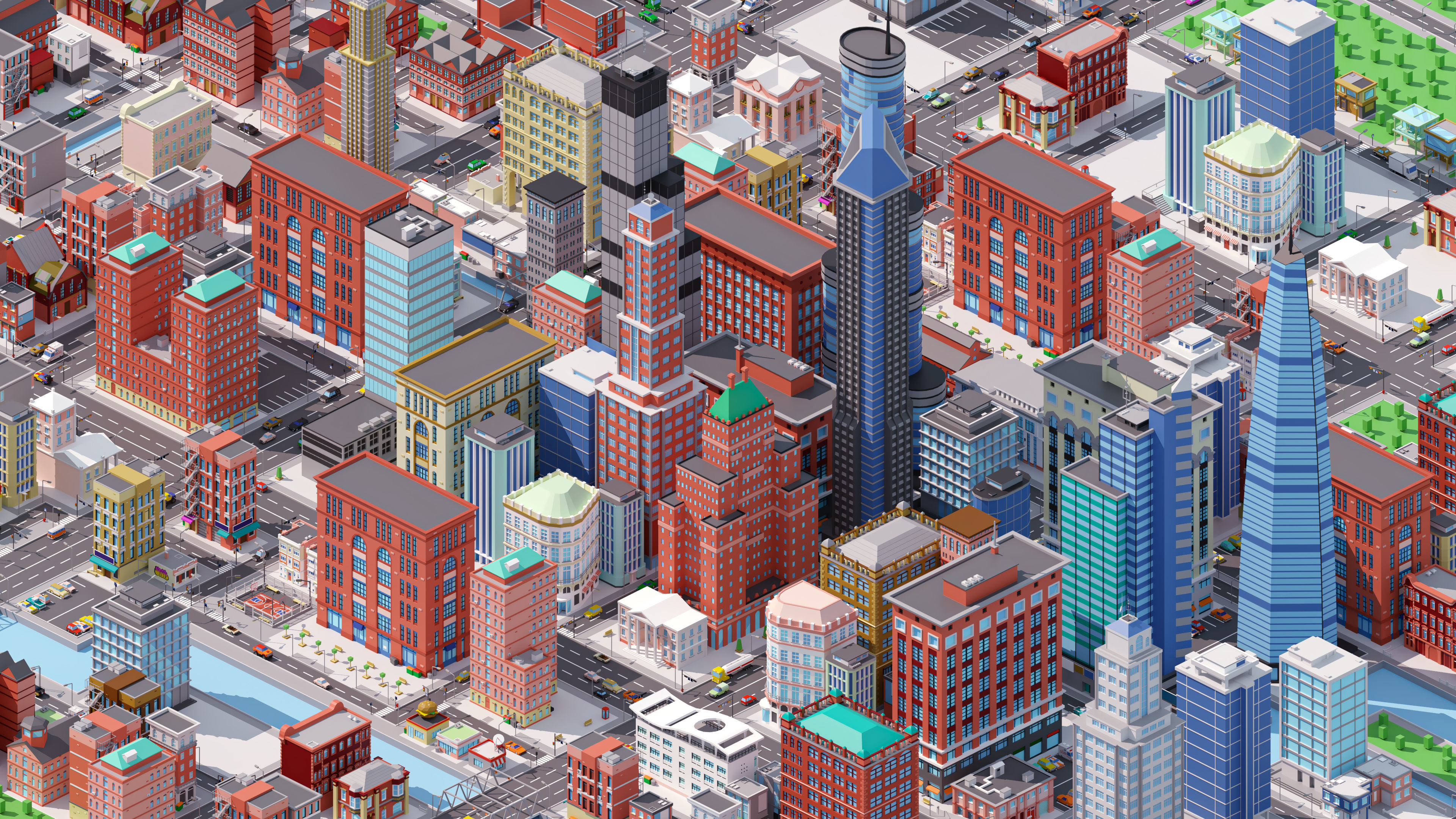 City 4 Low-poly 3D model_20