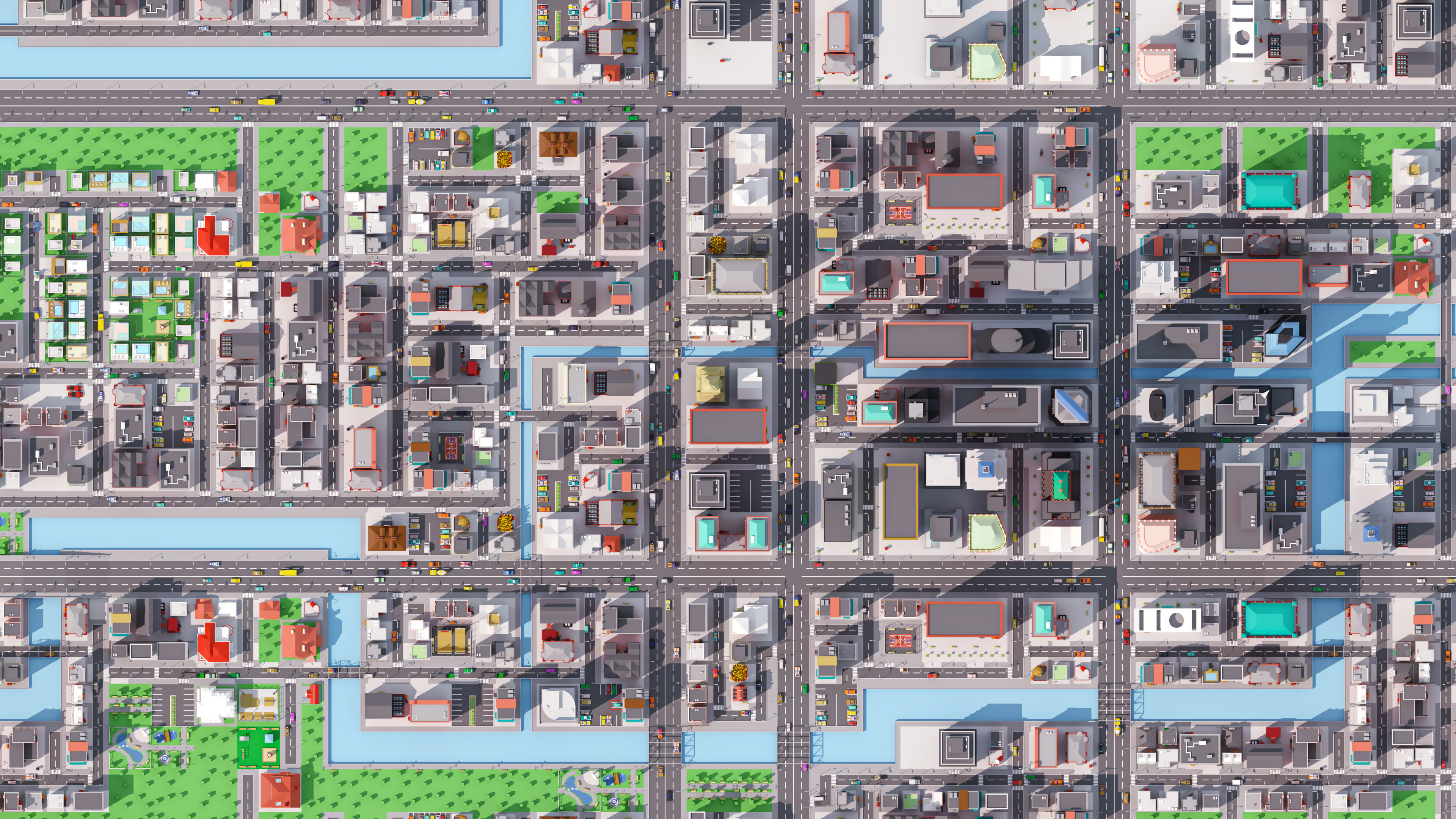 City 4 Low-poly 3D model_54