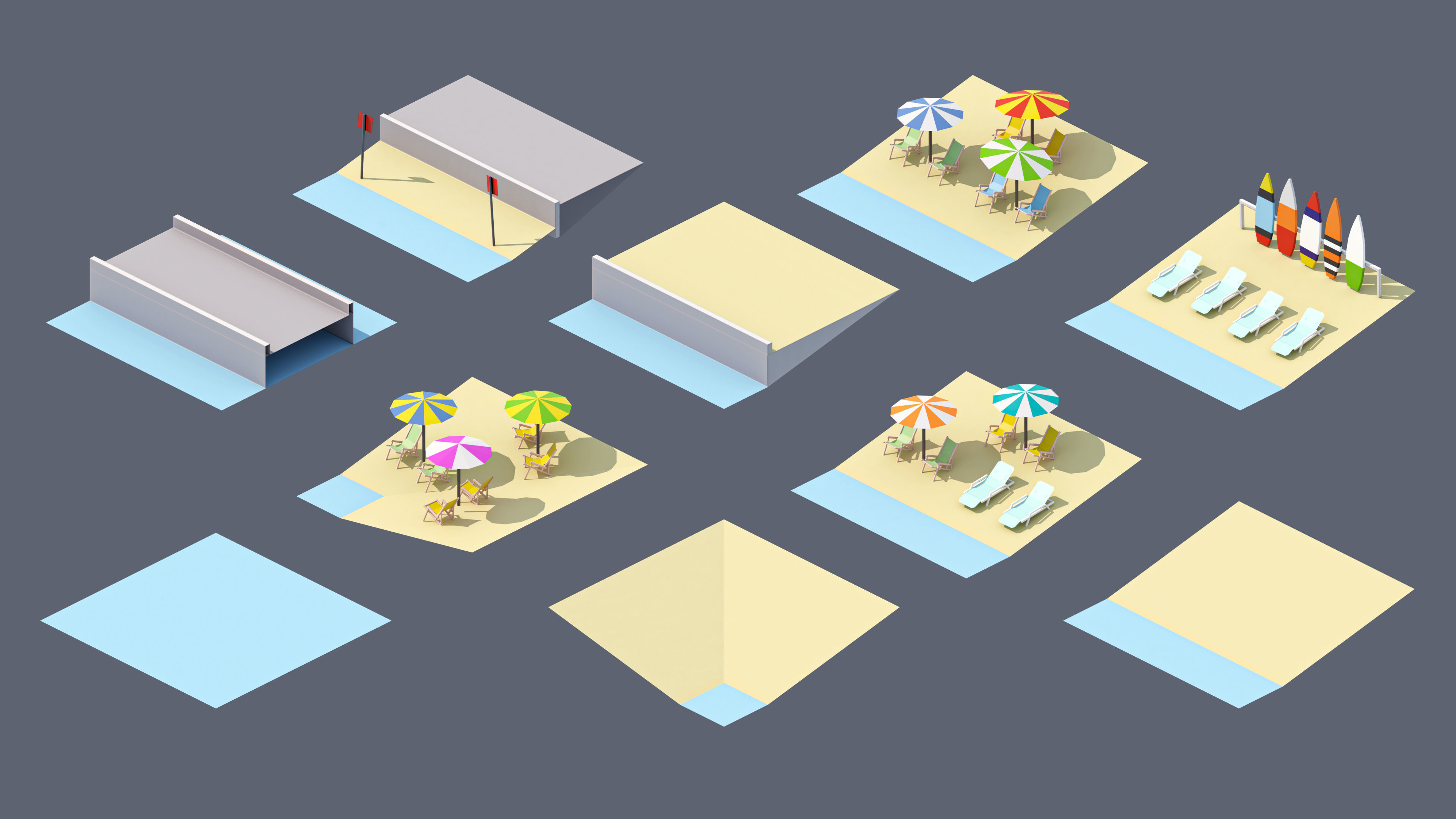 City 4 Low-poly 3D model_46