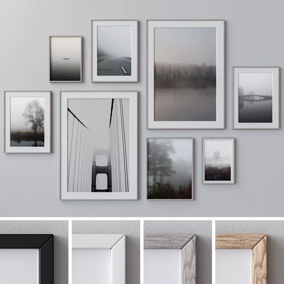 Photo Frames Set  397 3D model_0