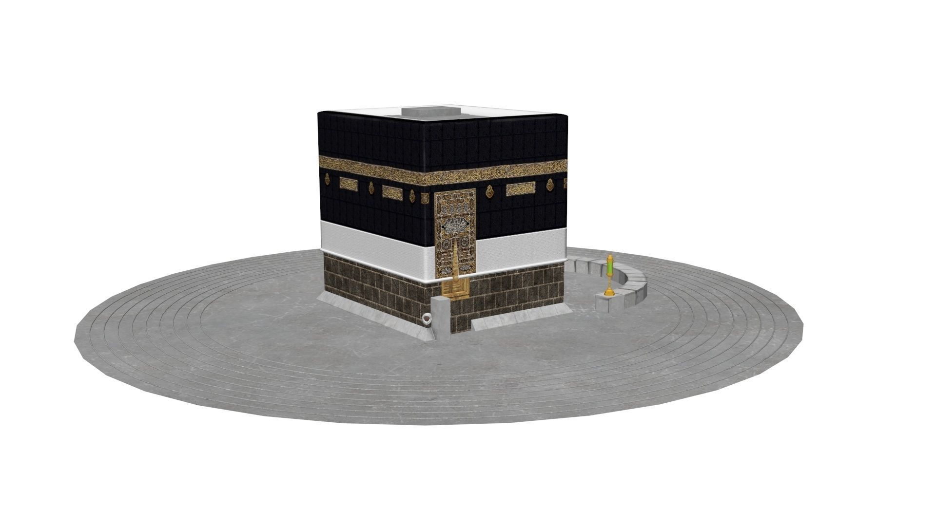 Kaaba 3d model realistic Low-poly 3D model_7