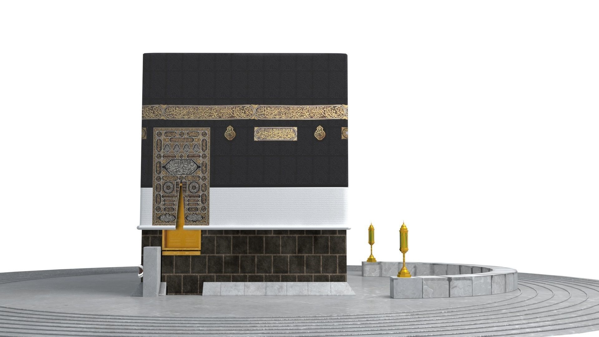Kaaba 3d model realistic Low-poly 3D model_17