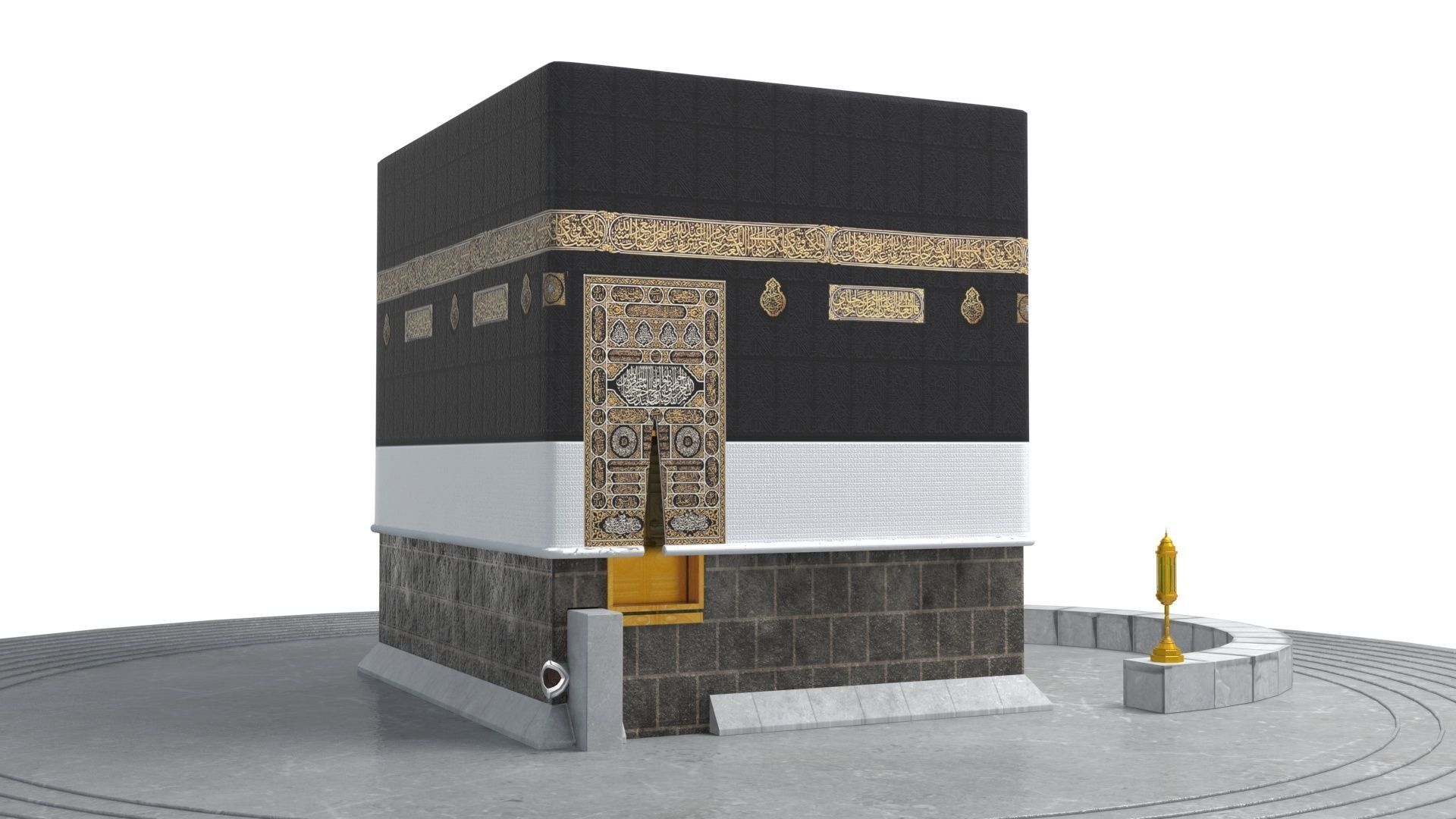 Kaaba 3d model realistic Low-poly 3D model_1