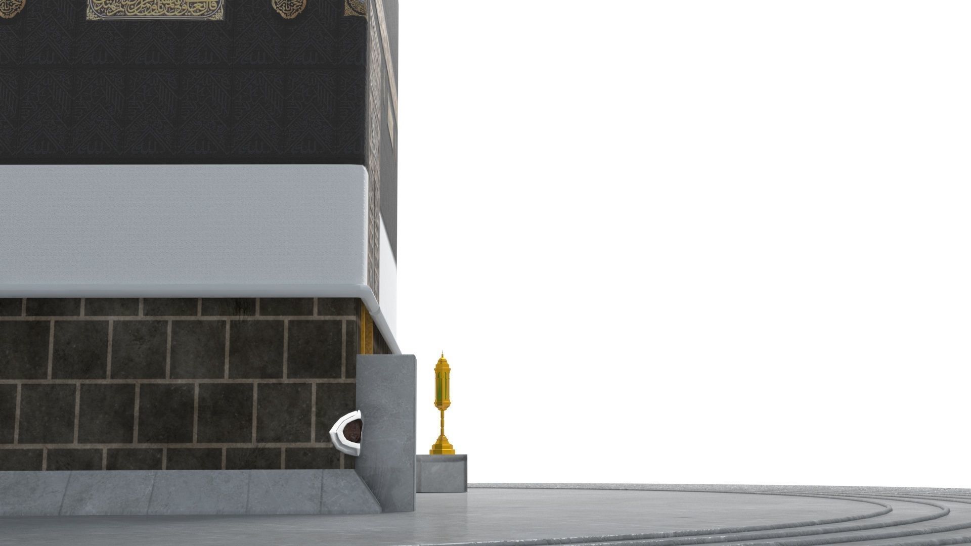 Kaaba 3d model realistic Low-poly 3D model_4