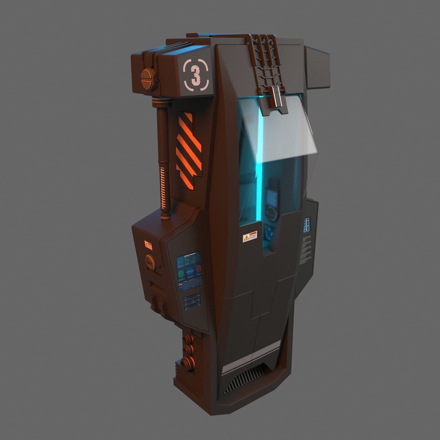 Hypersleep Chamber 3D model_2