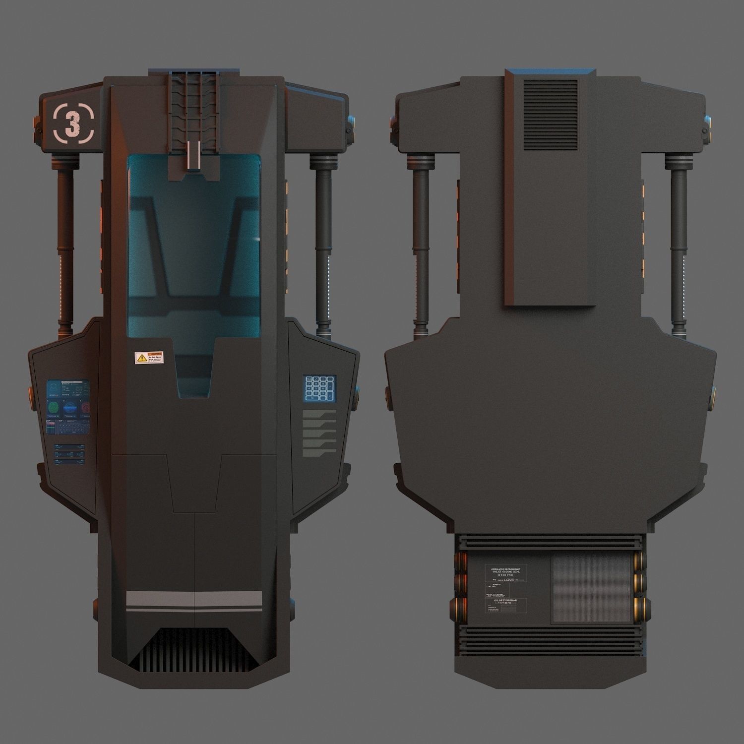 Hypersleep Chamber 3D model_7