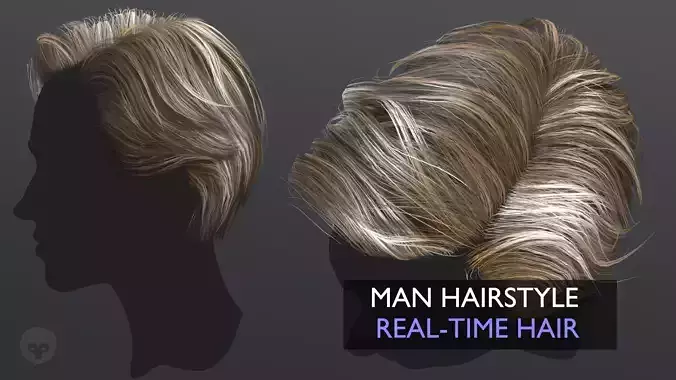 Comb Over Man Hairstyle with Marmoset Preview