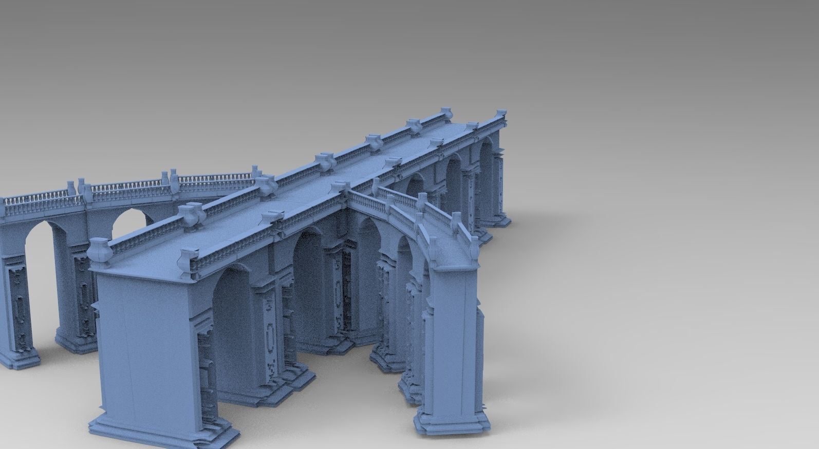 Baroque Fantasy Bridge 2 3D model_2