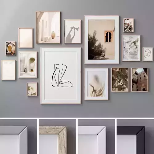 Photo Frames Set  414 3D model