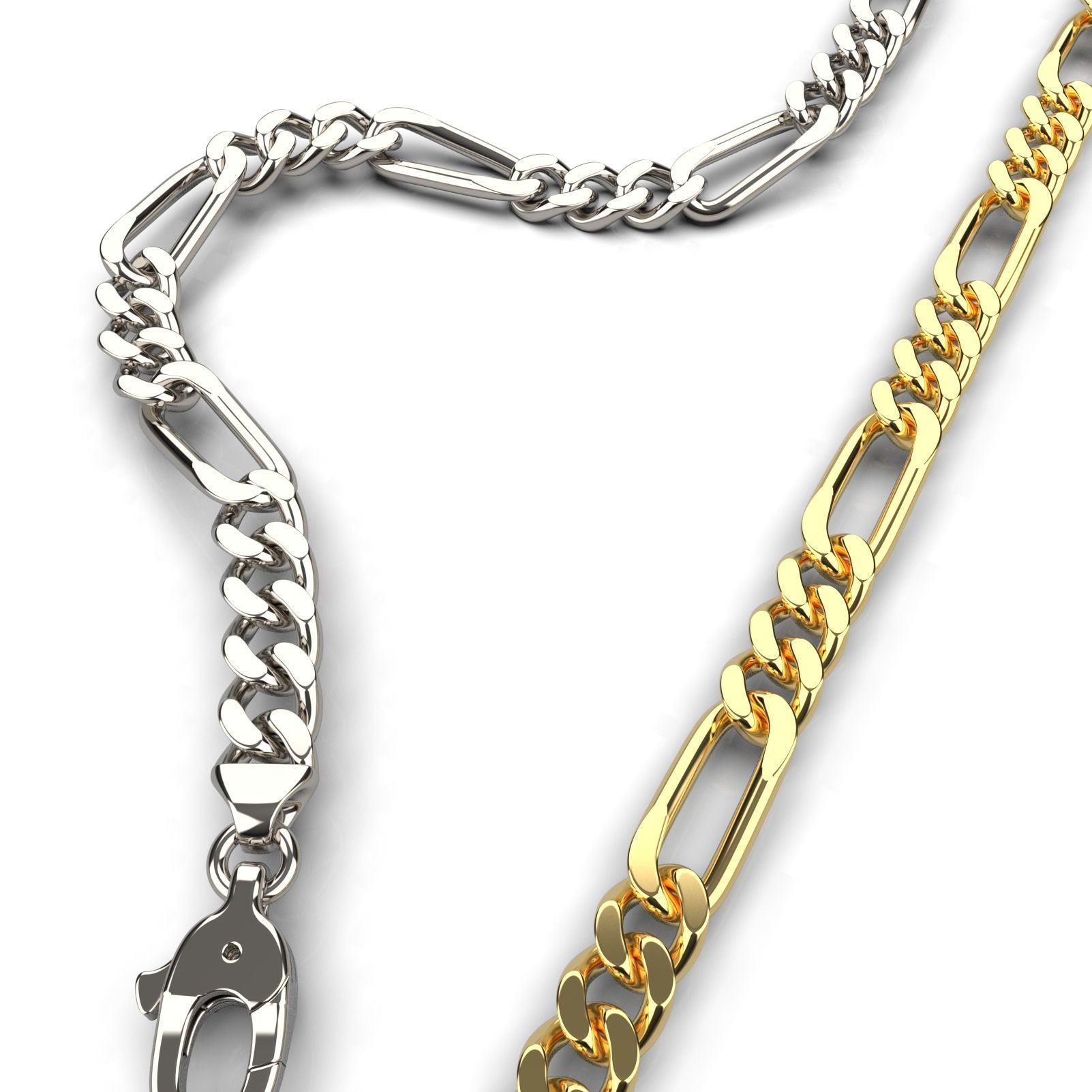 LINK CHAIN BRACELET 020 3D print model_6