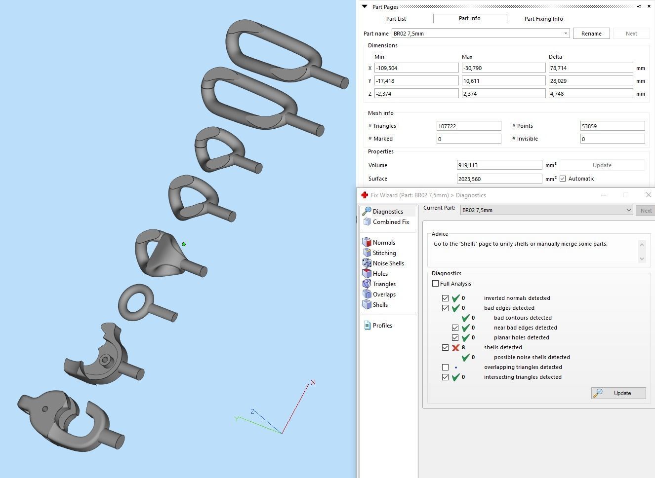 LINK CHAIN BRACELET 020 3D print model_3
