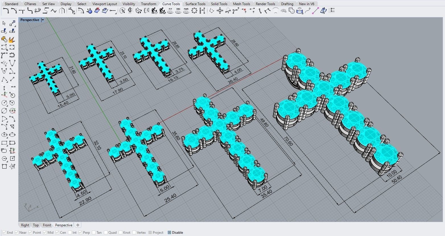 Diamond cross with hidden loop 3D print model_5